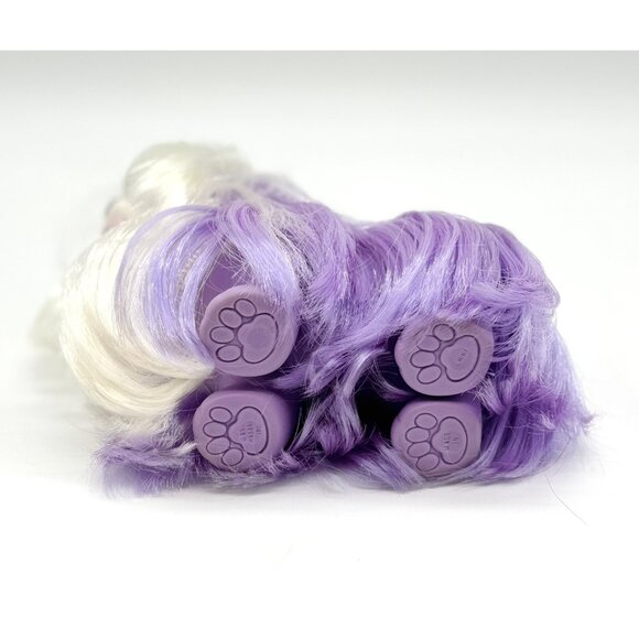 Vintage 1989 Hasbro Sweetie Pups Purple Long Haired Dog - Picture 3 of 4